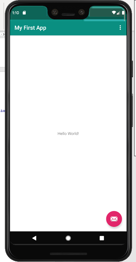 a screenshot of the running app