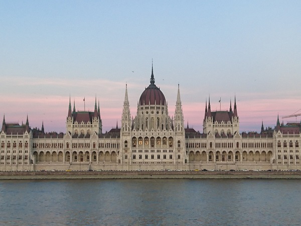 A photograph of the Hungarian Parliament in Budapest