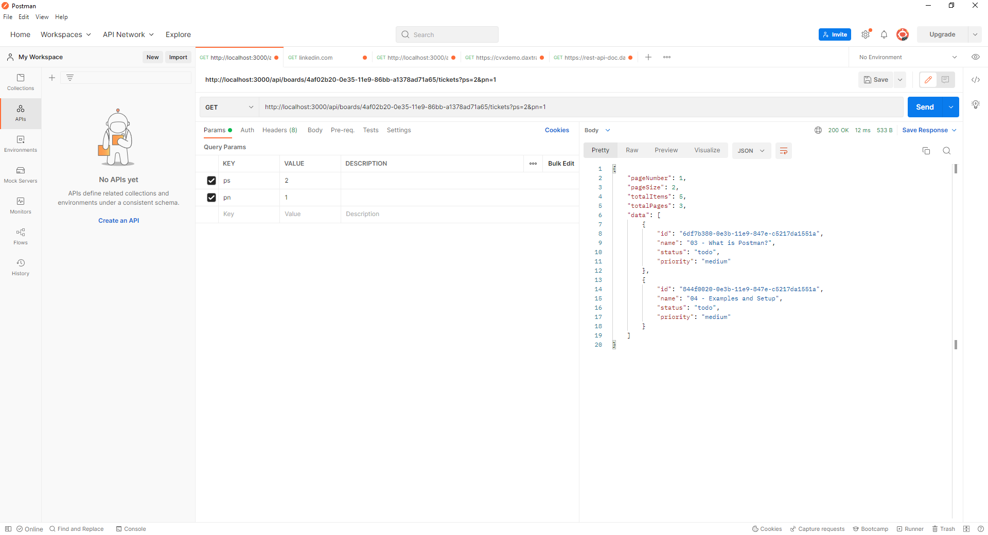 Figure 26 - The result of sending the challenge request with the appropriate query parameters.