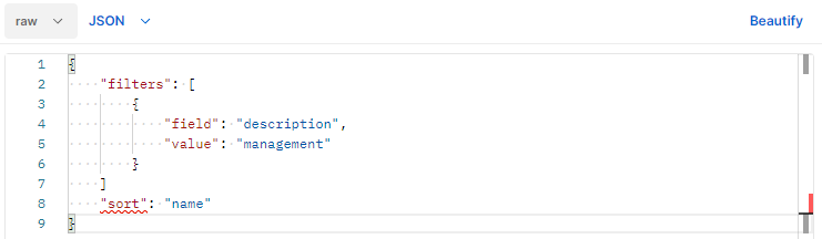 Figure 22 - The beautified JSON.
