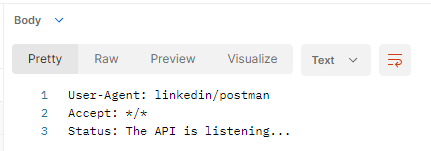 Figure 14 - The request headers from our first request with our custom user-agent.