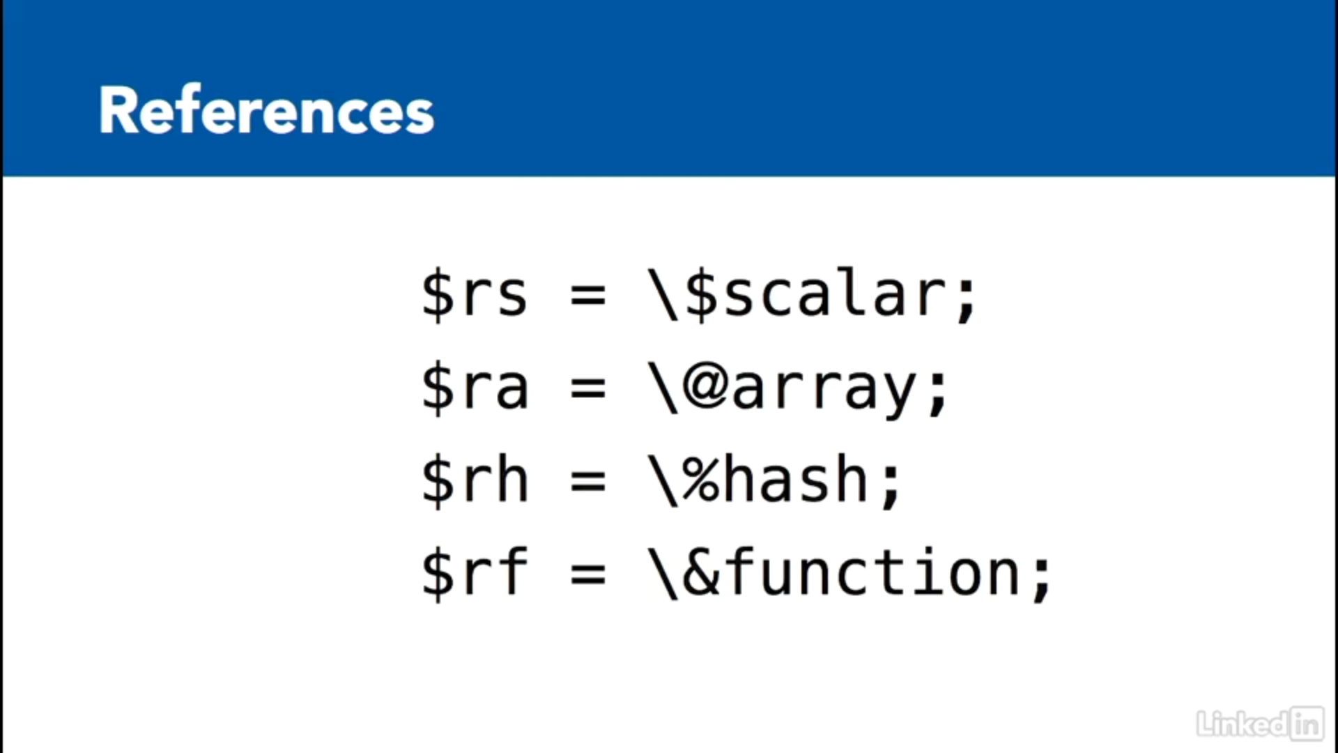 Different types of references