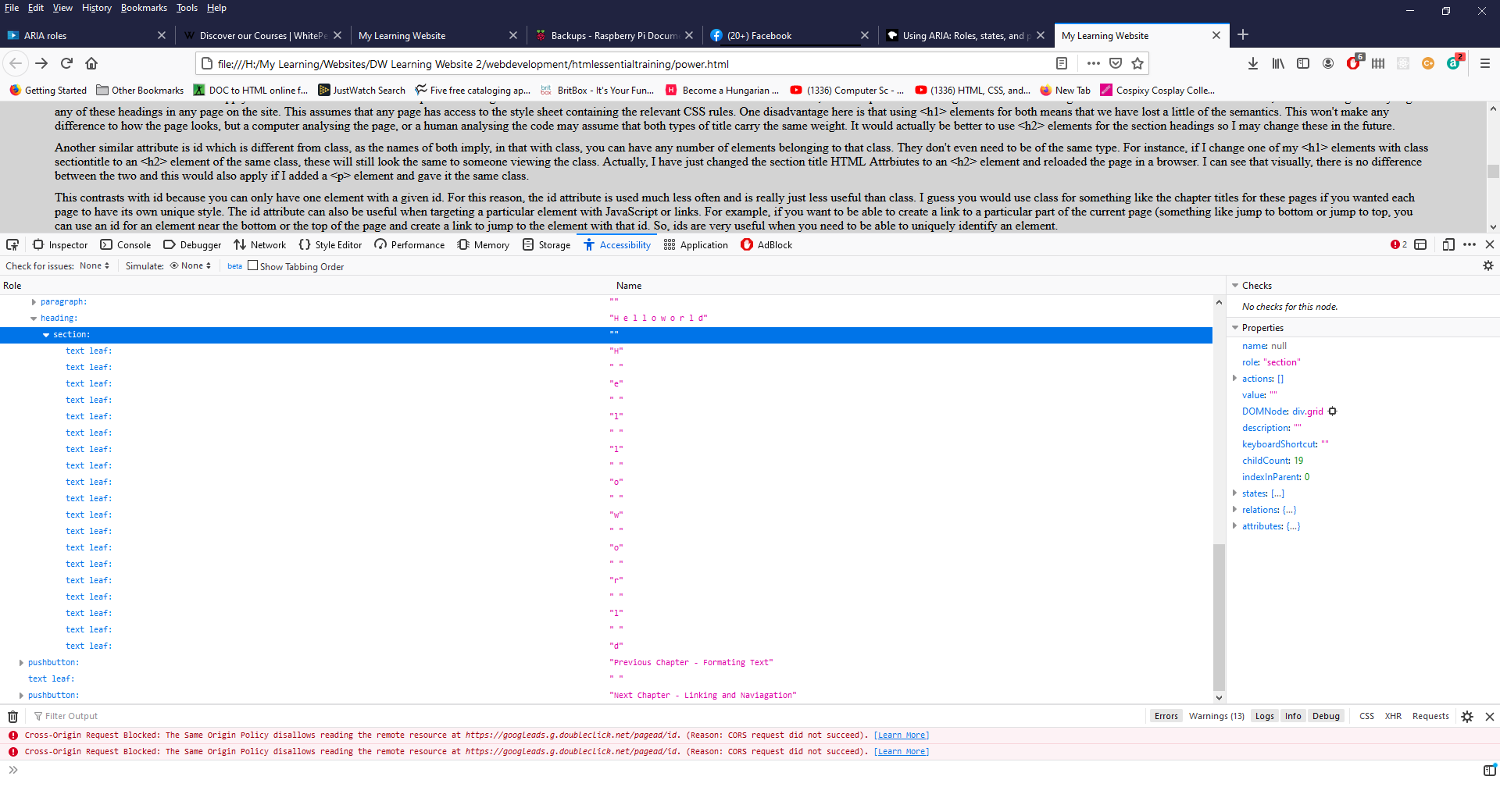 An image showing the accessibility tree